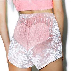 [NWT] baby pink soft velvet shorts